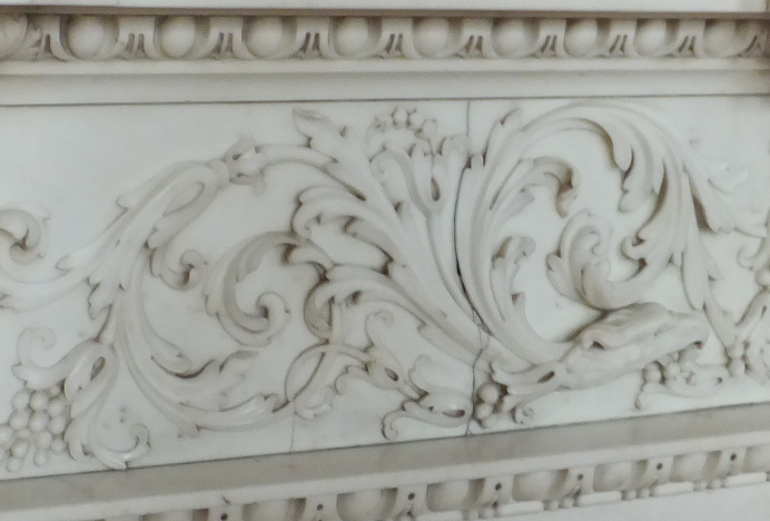 Carved marble detail