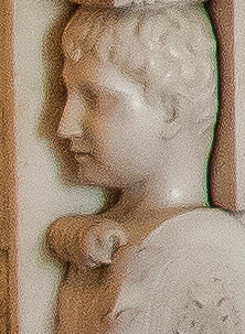 carved marble detail